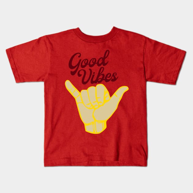 Good Vibes Kids T-Shirt by RedLineStore
